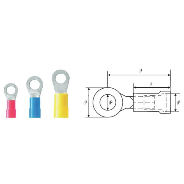 Ring cable lug, Insulation: Available, Conductor cross-section, max.:  image 2