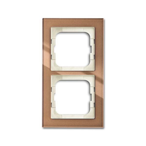 1722-283 Cover Frame Busch-axcent® Brown glass image 1