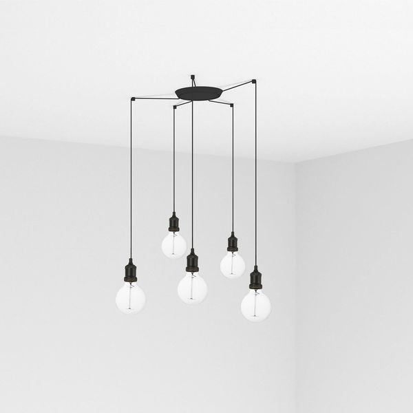 ART BLACK PENDANT LAMP 1XE27 2M CABLE 5L image 1