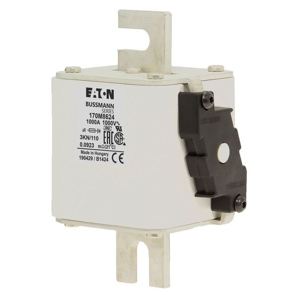 Fuse-link, high speed, 1000 A, AC 1000 V, DIN 3, 74 x 92 x 138 mm, aR, DIN, IEC, single indicator image 7