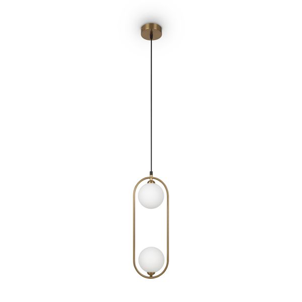 Modern Ring Pendant lamp Brass image 1