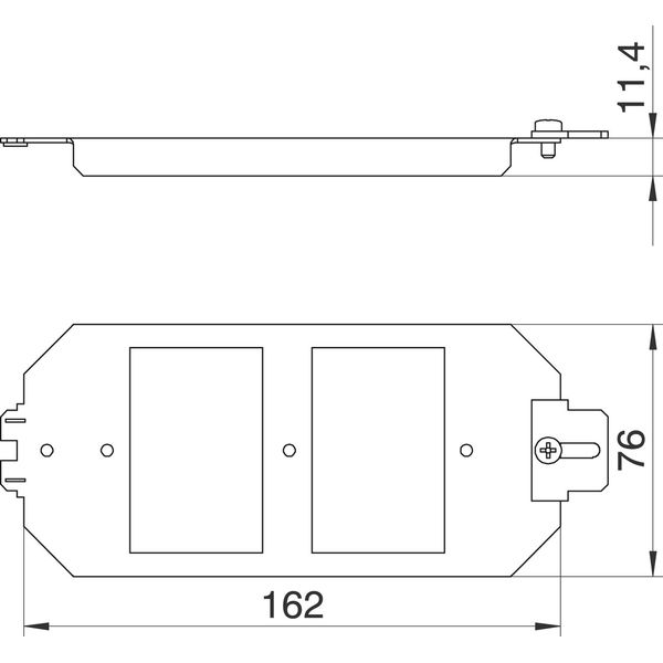 MTU 2 Base support for support plate 165x76x12 image 2