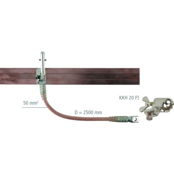 Short-circuiting bar 60x12mm E-Cu F20 with hexagon shaft image 1