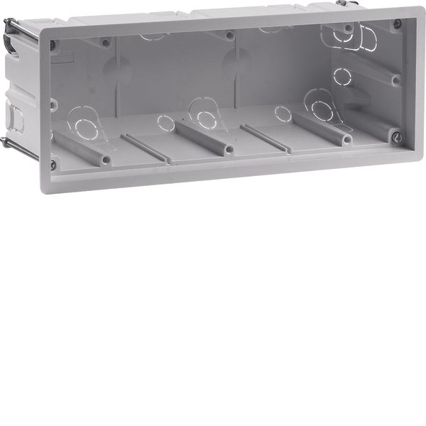 Wall box 3gang for hollow-wall mounting, R.8, light grey image 1