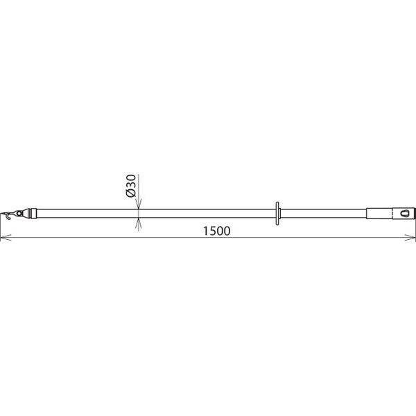 Discharge device w. contact a. coupling electrode L 1500mm w. plug-in  image 2