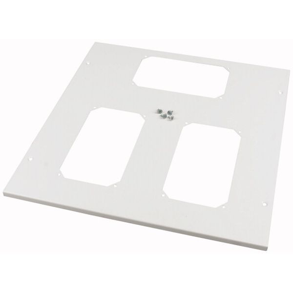 Top plate, F3A-flanges XF, for, WxD=600x600mm, IP55, grey image 1