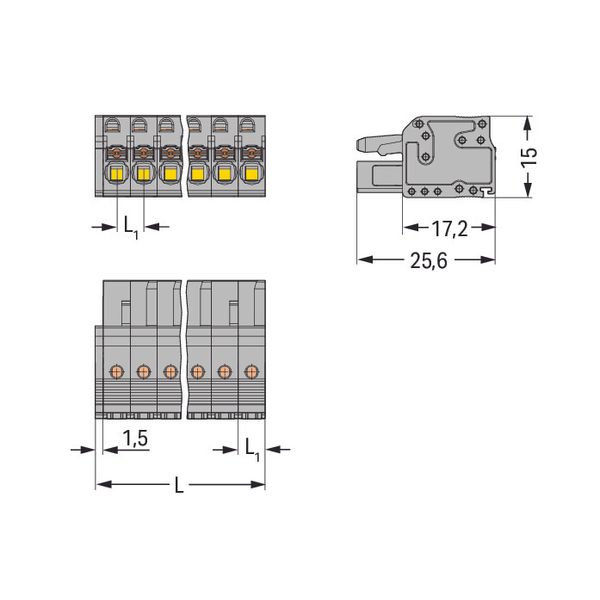 2231-110/026-000 1-conductor female connector; push-button; Push-in CAGE CLAMP® image 2