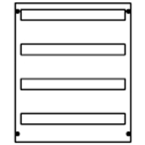 AS24H Cover, Field width: 2, Rows: 4, 600 mm x 500 mm x 26.5 mm, IP2XC image 1