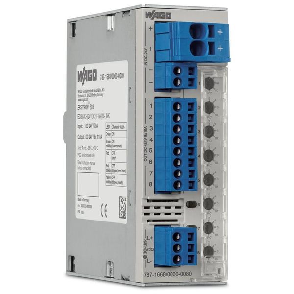 787-1668/000-080 Electronic circuit breaker; 8-channel; 24 VDC input voltage; adjustable 1 … 10 A; IO-Link image 1