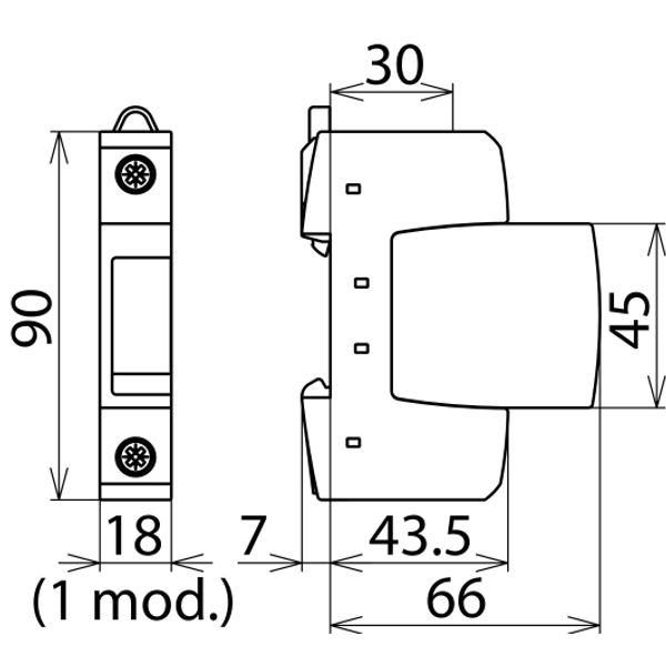 Surge arrester Type 2 DEHNguard S 1-pole Uc 75V AC image 2