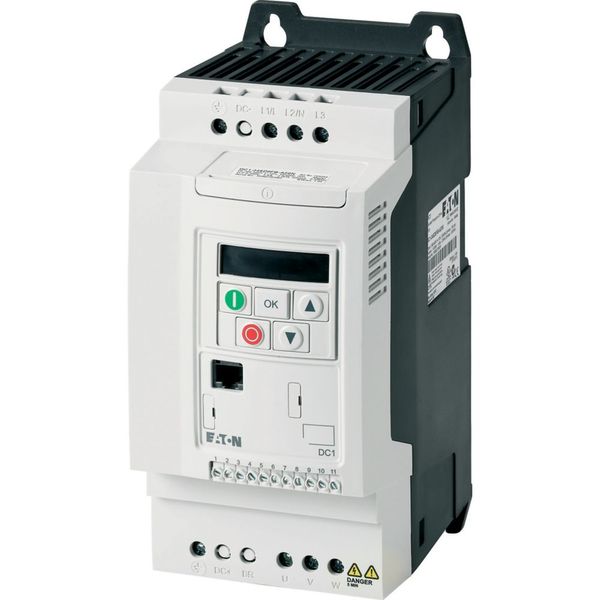 Variable frequency drive, 230 V AC, 3-phase, 10.5 A, 2.2 kW, IP20/NEMA 0, Radio interference suppression filter, Brake chopper, FS2 image 4