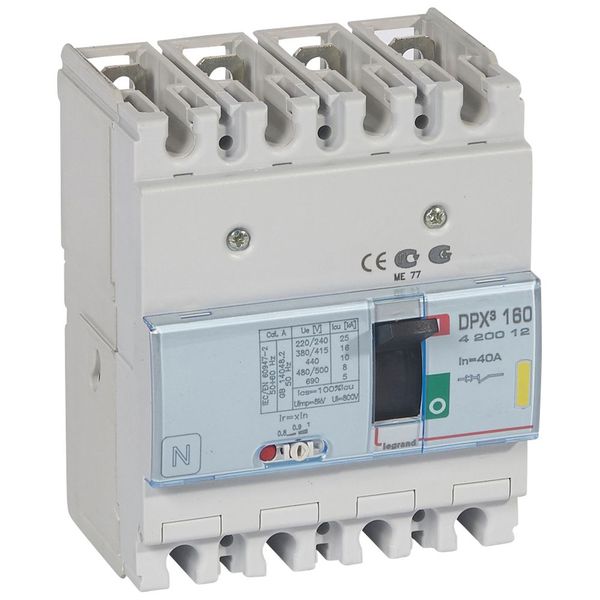 MCCB thermal magnetic - DPX³ 160 - Icu 16 kA - 400 V~ - 4P - 40 A image 2