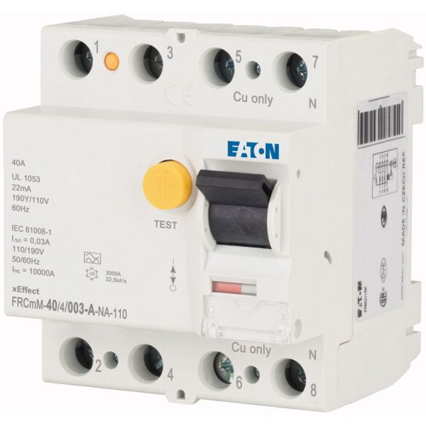 Residual current circuit breaker (RCCB), 40A, 4p, 30mA, type A image 3