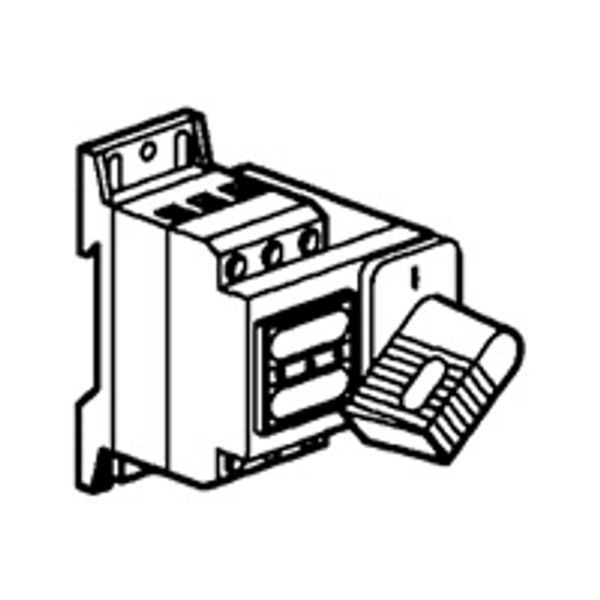 Isolating switch Vistop - 32 A - 3P - front handle, black - 4 modules image 1