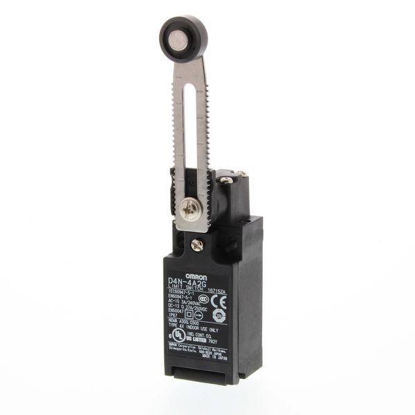 Limit switch, D4N, M20 (1-conduit), 2NC (snap-action), adjustable roll image 2