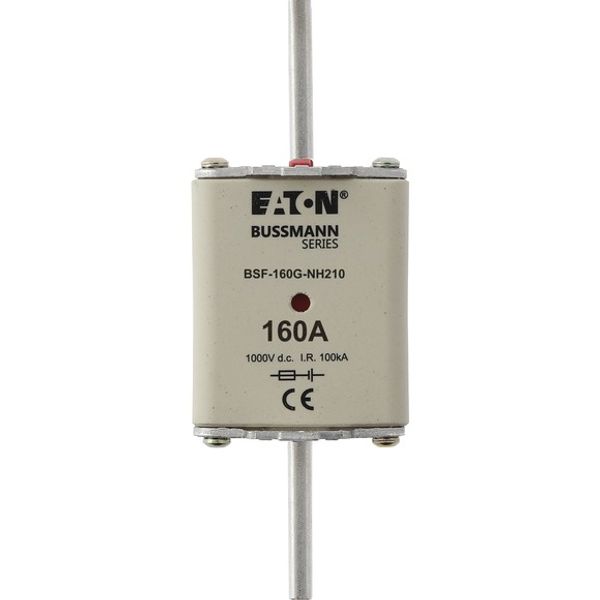 Fuse-link, high speed, 160 A, DC 1000 V, NH2, 54 x 61 x 150 mm, gBat, IEC, blade connection image 1