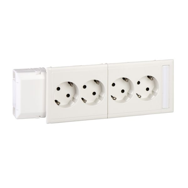 Thorsman - CYB-PS - socket outlet - 2xdouble slave Wieland - 37° - white NCS image 2
