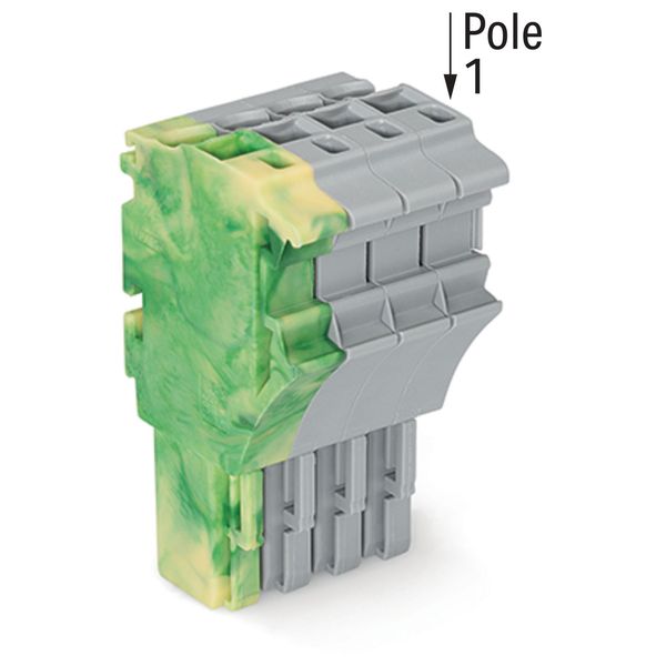 1-conductor female connector Push-in CAGE CLAMP® 4 mm² gray image 2