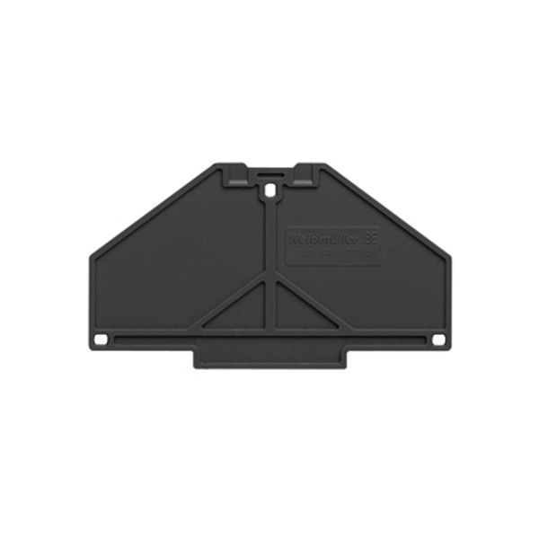 End plate (terminals), 70 mm x 3 mm, black image 1