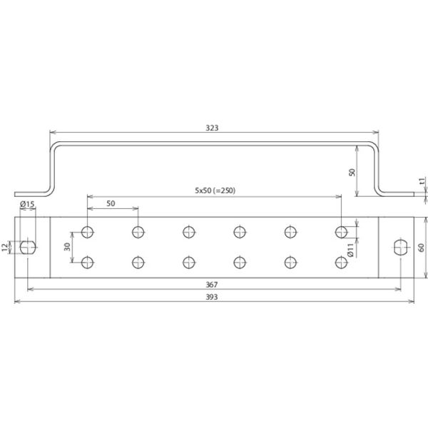 Earthing busbar St/tZn f. equipotential bonding with 2 x 6 terminals image 2