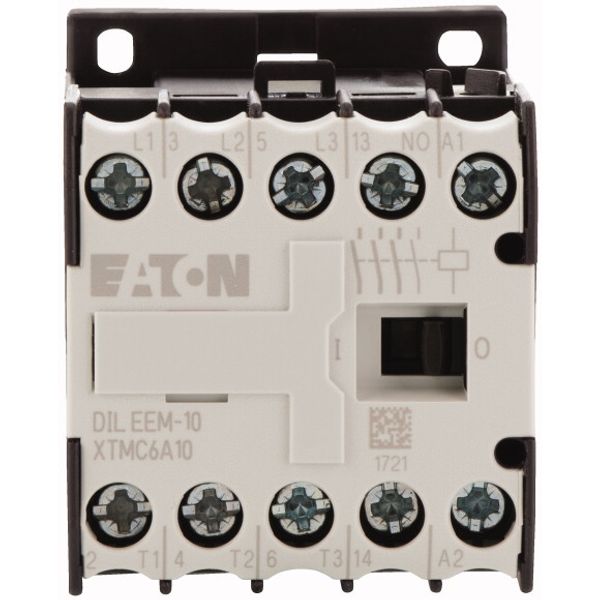 Contactor, 220 V 50 Hz, 240 V 60 Hz, 3 pole, 380 V 400 V, 3 kW, Contacts N/O = Normally open= 1 N/O, Screw terminals, AC operation image 2