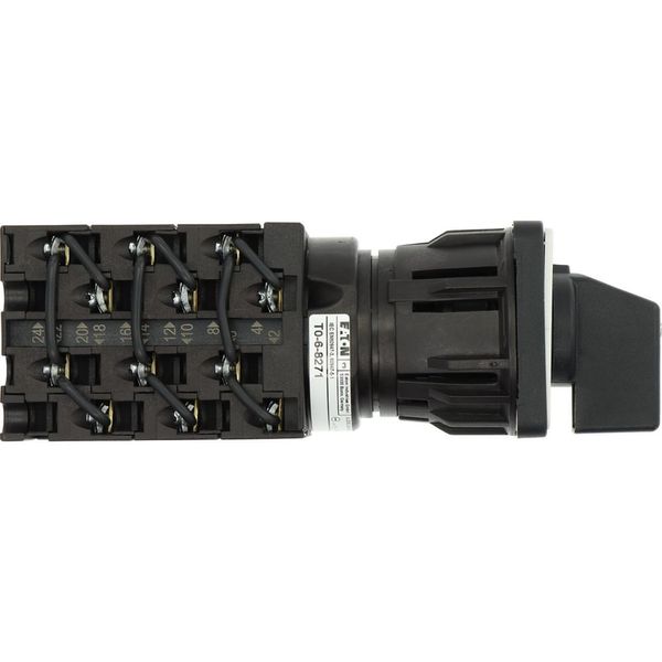 Step switches, T0, 20 A, centre mounting, 6 contact unit(s), Contacts: 12, 45 °, maintained, Without 0 (Off) position, 1-4, Design number 8271 image 40