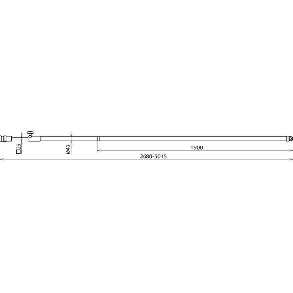 Telescopic earthing stick L 2680-5015mm w. cone coupling SQL image 2