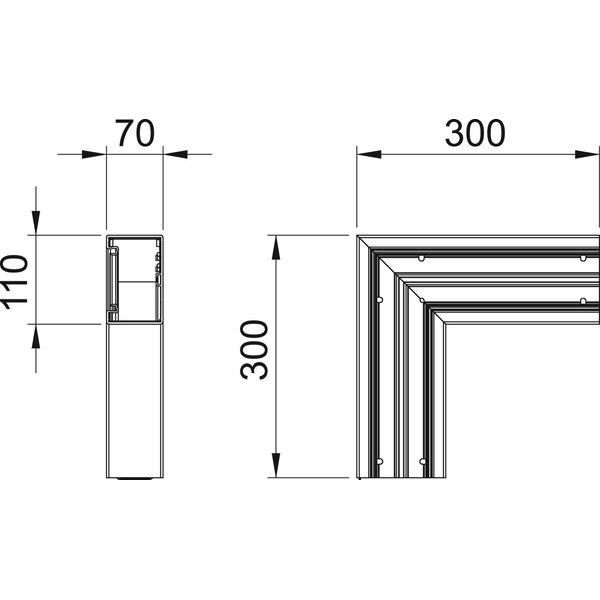 GK-F70110LGR Flat angle  70x110mm image 2