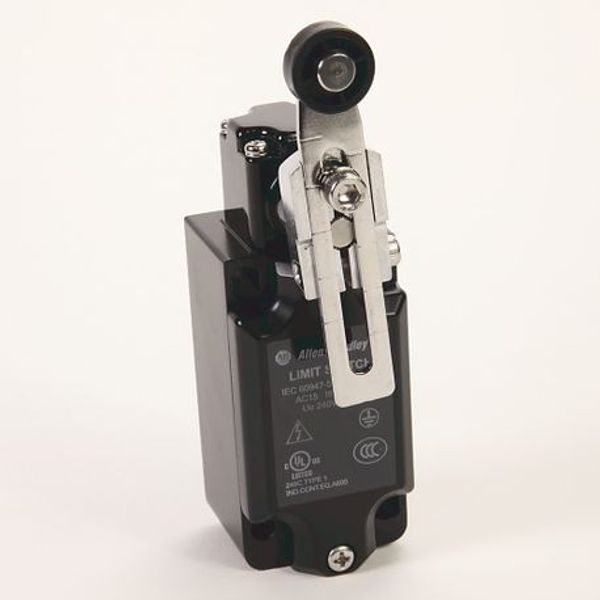 Allen-Bradley 802K-MALB22B Limit Switch, Non-Safety,  Adjustable Lever with Nylon Roller, 2 N.C./ 2 N.O., BBM, 20 mm Conduit image 1