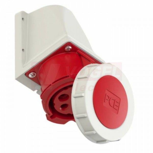 CEE-wall mounted socket 32A/5P 400V IP67 1252-6TT image 1