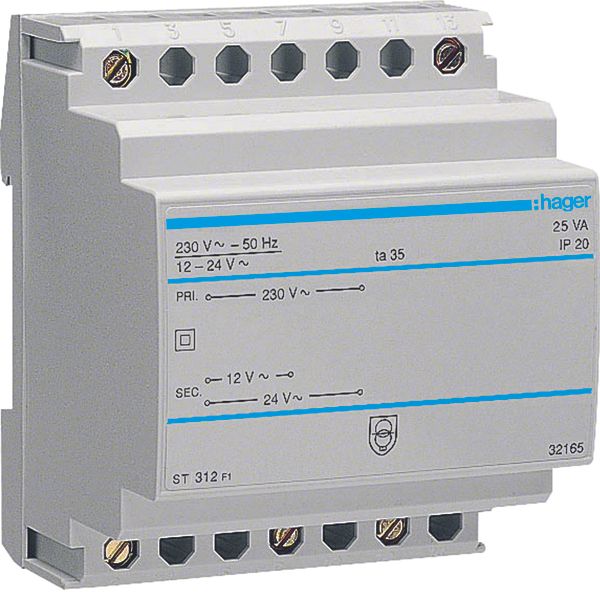 Safety transformer 25VA 230V/12-24V image 1