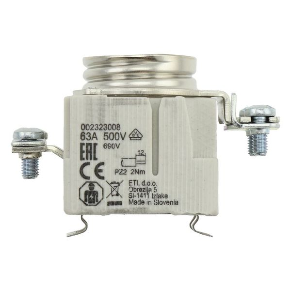 Fuse-base, LV, 63 A, AC 500 V, D3, IEC, rail mount, suitable wire 2.5 - 25 mm2 image 32