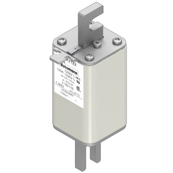 Fuse-link, high speed, 125 A, AC 1250 V, compact size 1, 45 x 58 x 138 mm, aR, DIN, IEC, type T indicator image 2