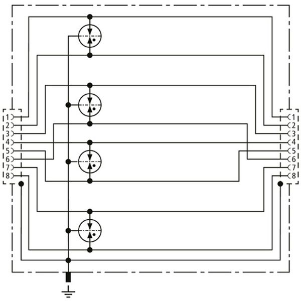 DEHNpatch lightning current arrester up to 1 Gbit with RJ45 sockets image 3