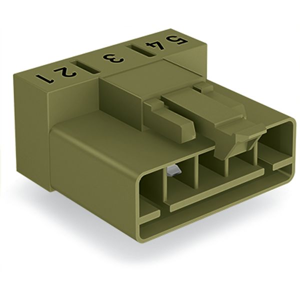 Plug for PCBs angled 5-pole light green image 3