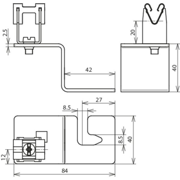 Roof conductor holder StSt f. trapezoid. tin roofs with DEHNgrip f. Rd image 2