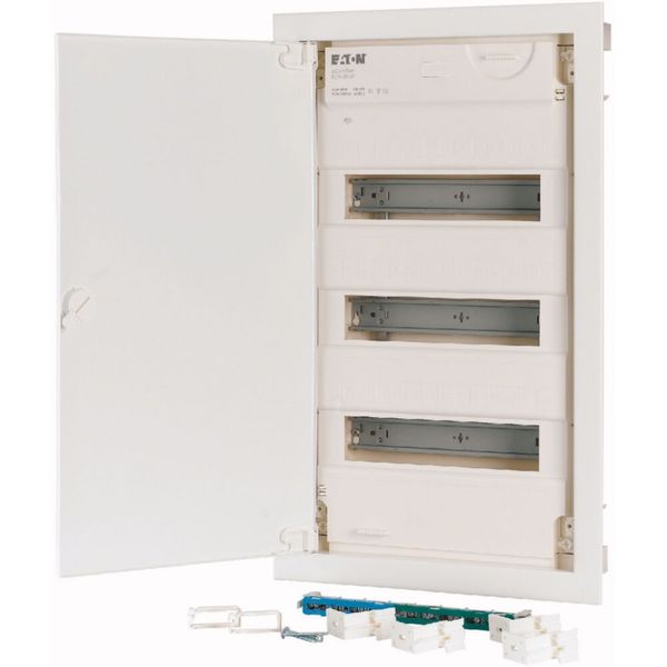 Compact distribution board-flush mounting, 3-rows, super-slim sheet steel door image 12