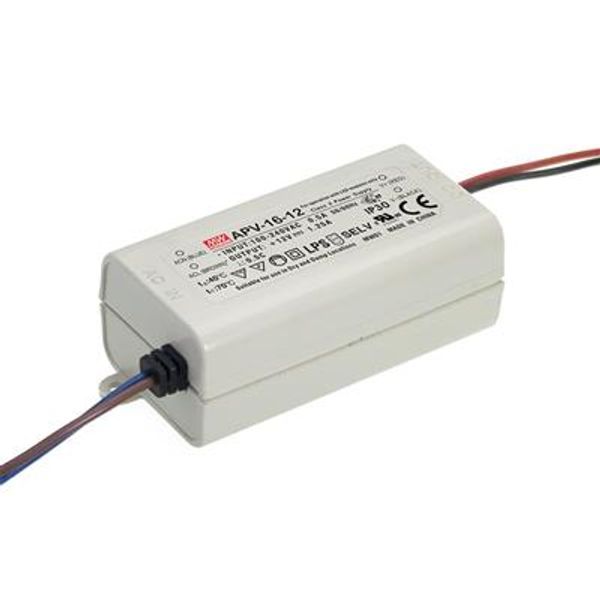 AC-DC Single output LED driver Constant Voltage (CV); Output 12Vdc at 1.25A 16W image 1