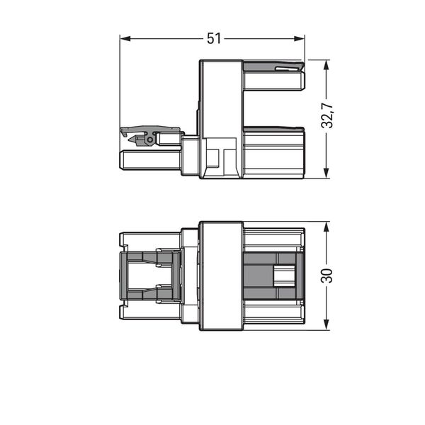 h-distribution connector 3-pole Cod. A white image 6