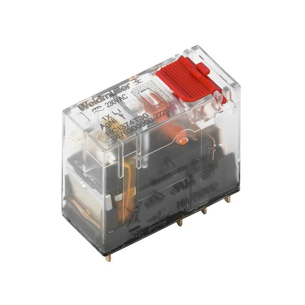 Relay RCI484T30, 2 CO, 230 V AC, 8 A, with test button and LED, Weidmuller image 6