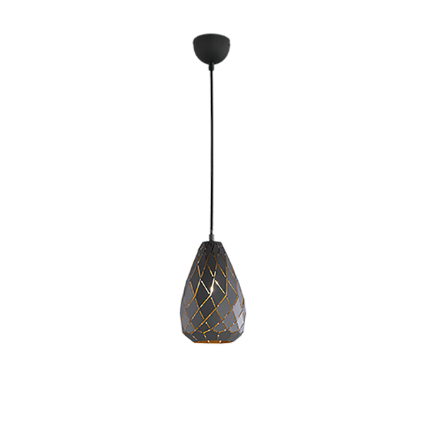 Onyx pendant 1-pc E27 anthracite/gold image 1