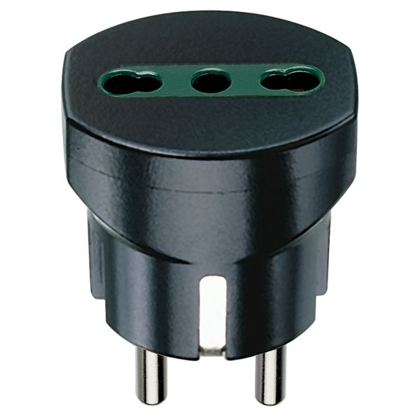German/French adaptor +P17/11 out. black image 1