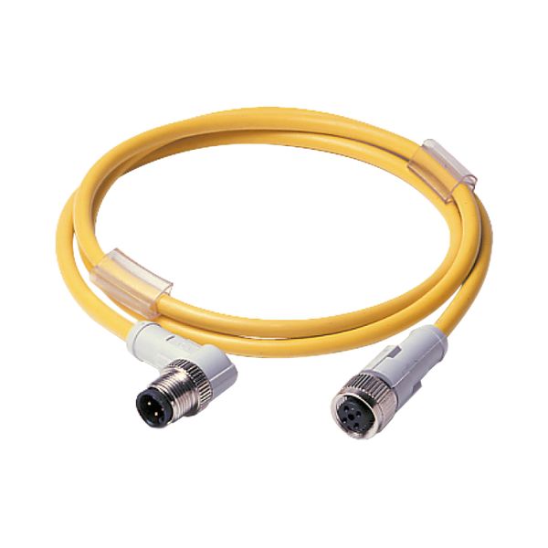 Connection cable, 4p, DC current, coupling M12 flat, plug, angled, L=1m image 5