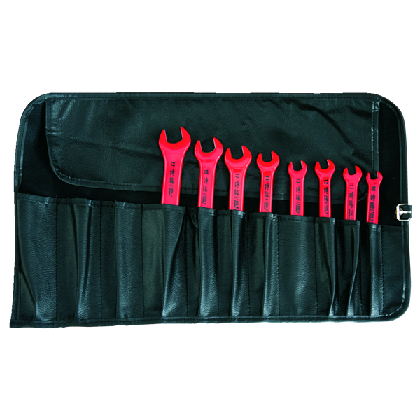 VDE open-end wrench set in roller bag image 1