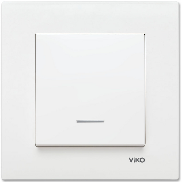 Karre White (Quick Connection) Illuminated Light Switch image 1