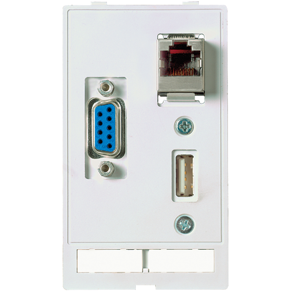 MODLINK  DATA  INSERT 1×SUB-D9 fem./male + 1×RJ45 + 1xUSB fem./fem. image 1