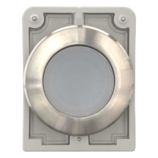 Illuminated pushbutton actuator, RMQ-Titan, flat, momentary, White, blank, Front ring stainless steel image 5