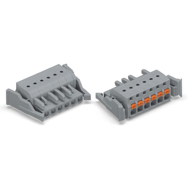 2231-115/037-000 1-conductor female connector; push-button; Push-in CAGE CLAMP® image 1