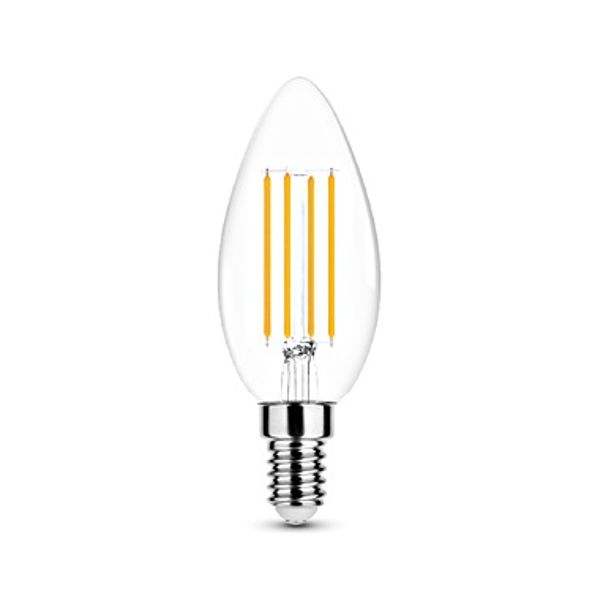 LED Filament Candle 7W 4000K 806lm E14 C35 360ø dimmable image 1