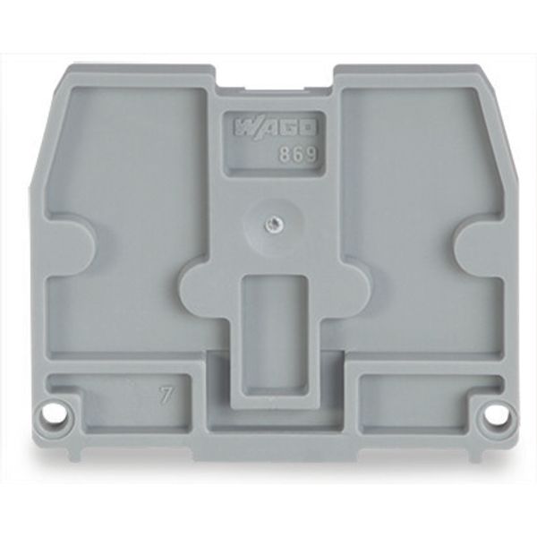 End plate for terminal blocks with snap-in mounting foot 2.5 mm thick image 2